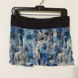 Lululemon Size 6 Play Off The Pleats Skirt Skort Sun Dazed Blue Workout Tennis